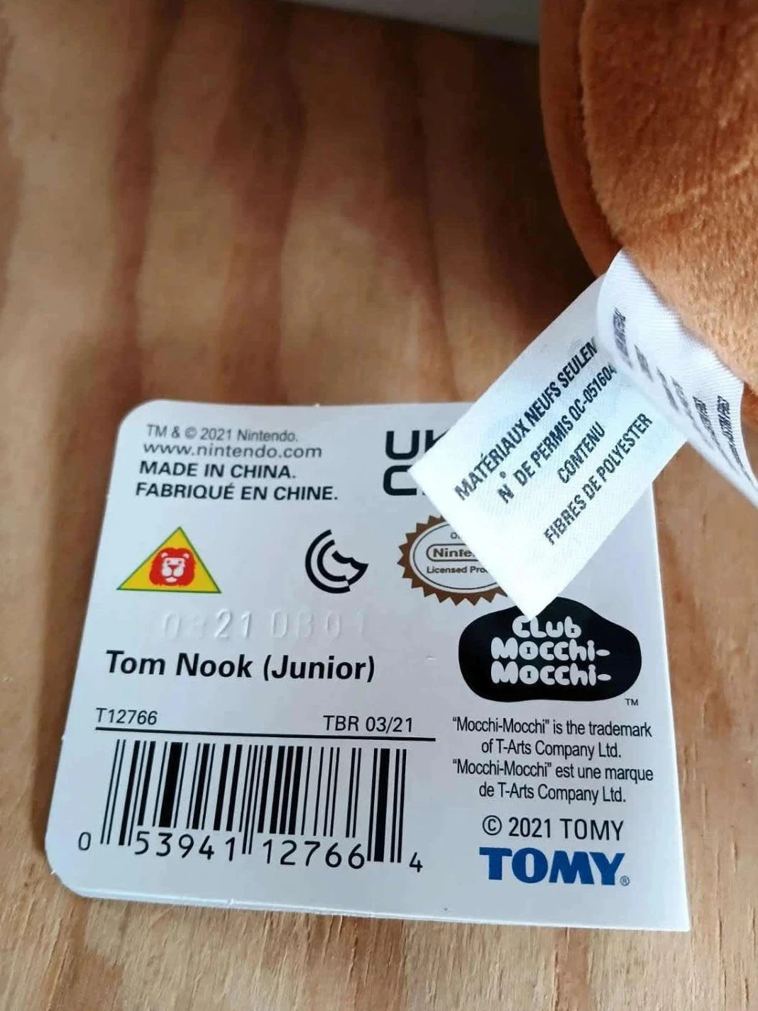 Knuffel Tom Nook Junior Animal Crossing Nintendo Club Mocchi Mocchi – photo 3